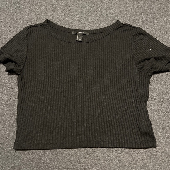 Black forever 21 crop top size medium - Picture 1 of 3